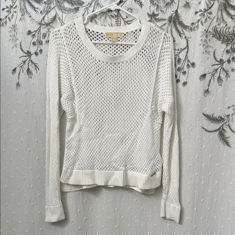 Michael Kors White Knit Sweater Top - Picture 1 of 8